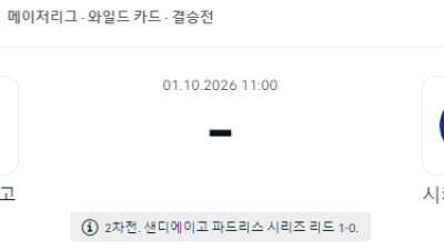 10월 01일 MLB 샌디에이고 시카고컵스