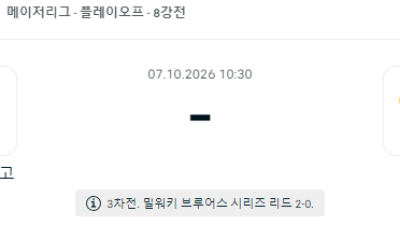 10월 07일 네이션스리그 샌디에이고 밀워키