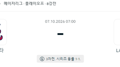 10월 07일 네이션스리그 애틀랜타 LA다저스