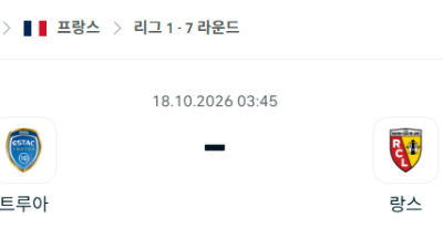 [프랑스 리그앙] 10월18일 트루아 vs 랑스 분석 중계
