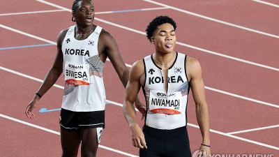 0.06초가 갈랐다…조엘진 100m 4위, 비웨사 5위로 한국 단거리 가능성 확인