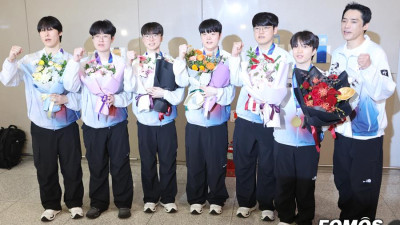 '아시안게임 2연패' 리그오브레전드 대표팀 금의환향…3일 인천공항 귀국